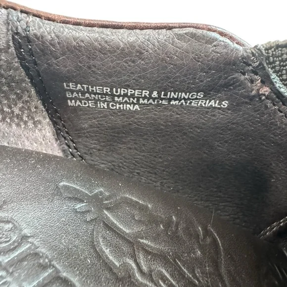 Born D07906 Slip-On Brown Leather Block Heel Ankle Booties Size 8.5 M/W - Picture 15 of 16